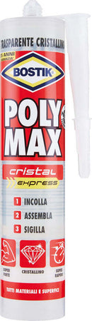ADESIVO-SIGILLANTE-UNIVERSALE-'POLY-MAX'-CRISTAL-E-gr.-115-(clip-strip)-Bostik