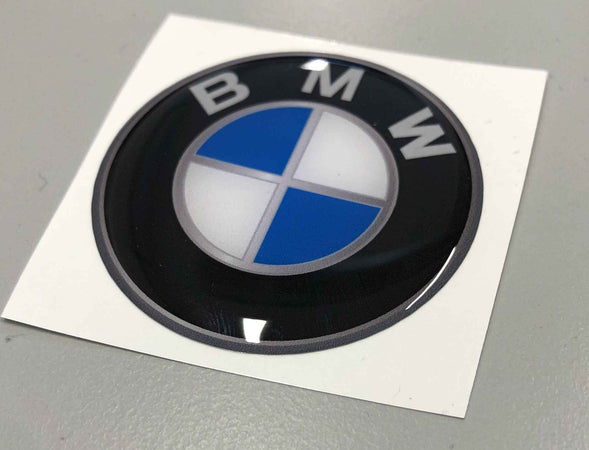 ADESIVO-tondo-in-Resina-3D-LOGO-Compatibile-per-BMW-AUTO-MOTO-Diametro-50-mm