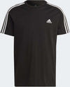 adidas-Essentials-Single-Jersey-3-Stripes-T-Shirt,-Maglietta-a-Maniche-Corte-Uomo,-Black/White