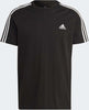 adidas-Essentials-Single-Jersey-3-Stripes-T-Shirt,-Maglietta-a-Maniche-Corte-Uomo,-Black/White