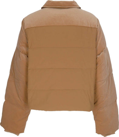Adidas-Piumino-Donna-Velvet-Puffer-Brown-Desert-da-donna