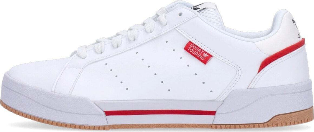 Adidas-Scarpa-Bassa-Uomo-Court-Tourino-Cloud-White/cloud-White/vivid-Red-da-uomo
