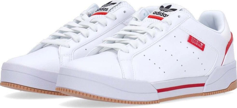 Adidas-Scarpa-Bassa-Uomo-Court-Tourino-Cloud-White/cloud-White/vivid-Red-da-uomo
