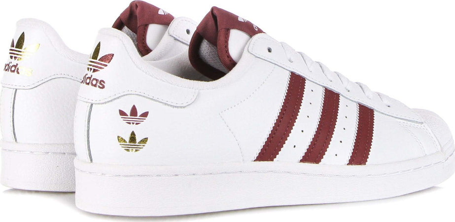 Adidas-Scarpa-Bassa-Uomo-Superstar-Cloud-White/quiet-Crimson/gold-Foil-da-uomo