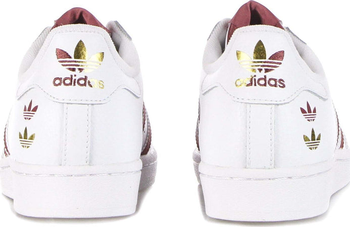 Adidas-Scarpa-Bassa-Uomo-Superstar-Cloud-White/quiet-Crimson/gold-Foil-da-uomo