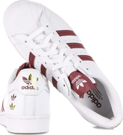 Adidas-Scarpa-Bassa-Uomo-Superstar-Cloud-White/quiet-Crimson/gold-Foil-da-uomo