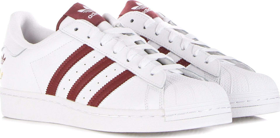 Adidas-Scarpa-Bassa-Uomo-Superstar-Cloud-White/quiet-Crimson/gold-Foil-da-uomo