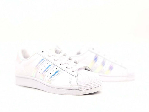 ADIDAS SUPER STAR J Sneaker bianche/ argento