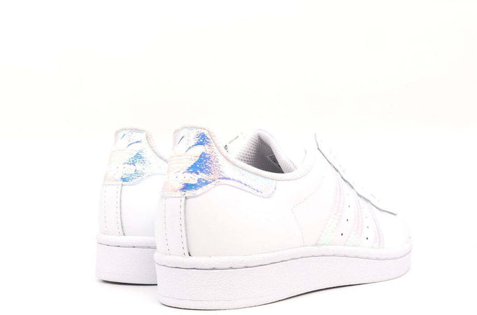 ADIDAS SUPER STAR J Sneaker bianche/ argento