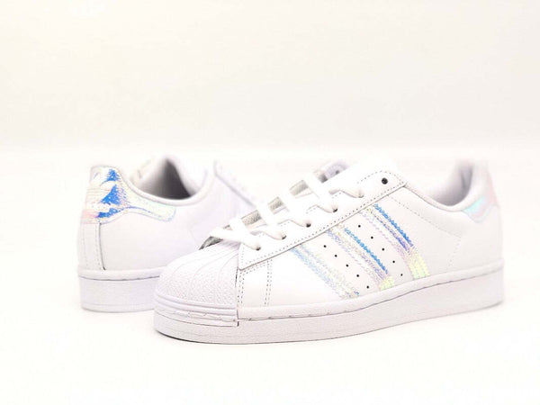 ADIDAS SUPER STAR J Sneaker bianche/ argento