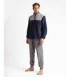 Admas Pigiama Invernale collo Alto con Zip in Pile da Uomo 60459 S27 - Passarelli Biancheria