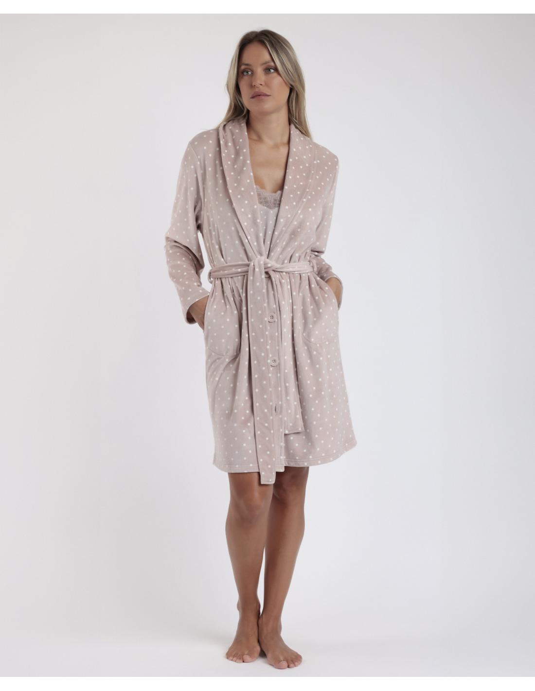 Donna Cotone Donna Invernale Vestaglie Estive Abbottonate Admas