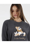 Admas Pigiama da Donna in Pile Cute Teddy 56222 S28 - Passarelli Biancheria