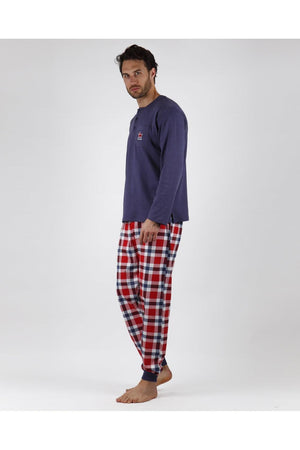 Admas Pigiama da Uomo in Caldo Cotone Winter Scottish 56567 S33 - Passarelli Biancheria