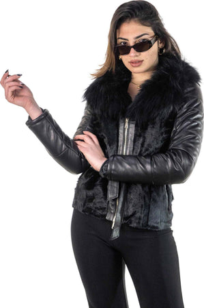 Adriana---Giacca-Donna-Nera-in-vera-pelle-e-vera-pelliccia