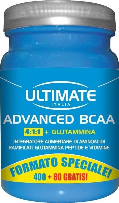 ADVANCED-BCAA-integratore-alimentare-400-+-80-compresse-Ultimate-Italia