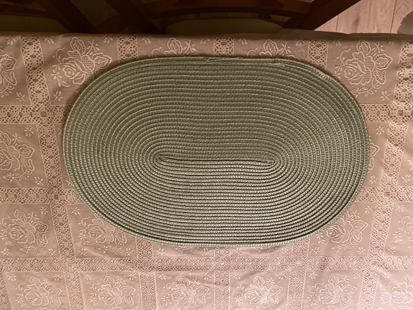 Tappeto ovale da interno in polipropilene intrecciato 44 x 29 cm