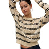 Vero Moda pullover beige nero Bella 10321528 Maglieria Vero Moda