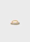 Anello wave con pietre