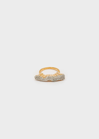 Anello wave con pietre