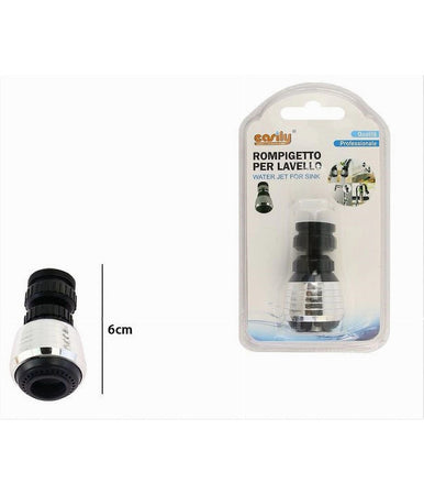 Aeratore Rompigetto Per Rubinetto Lavello Cucina Cromato Nero Con Snodo 87169