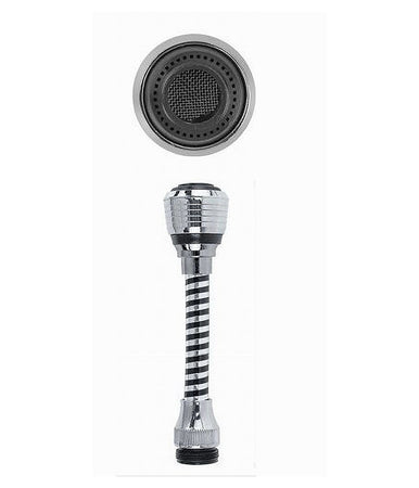Aeratore Rompigetto Rubinetto Cucina Flessibile Prolunga 14.5cm Cromo Nero 69256