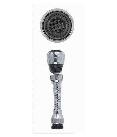 Aeratore Rompigetto Rubinetto Da Cucina Cromato Nero Snodato 2 Getti Acqua 69258