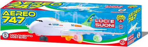 Grande aeroplano di plastica d'epoca - Aereo giocattolo per bambini alimentato a batteria - Aereo giocattolo di plastica - Giocattolo per bambini - Aereo - Italia