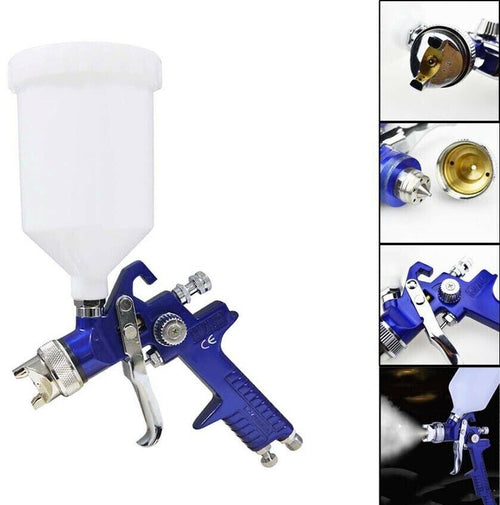 Aerografo 1.7 Mm Pistola Spruzzo Serbatoio A Caduta 600ml Ad Aria Tools