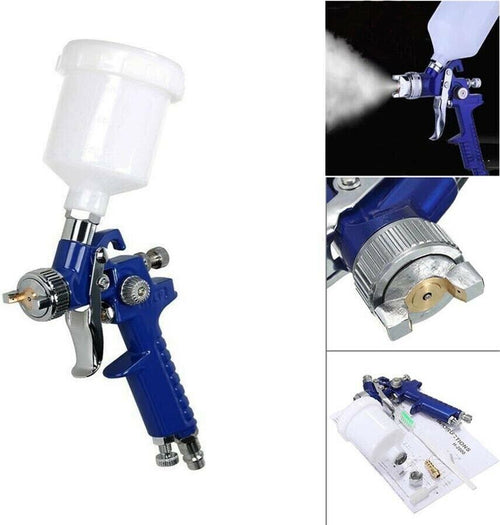 Aerografo Pistola Spruzzo 0.8 Mm Serbatoio A Caduta 100 Ml Ad Aria Compressa Tools