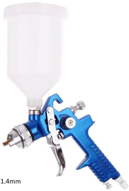 Aerografo Verniciatura Pistola Aria Compressa Ugello 1,4mm Coppa X Vernice 600ml Tools