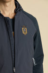 Giubbino Uomo Aeronautica Militare blu navy con cappuccio removibile full zip