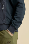 Giubbino Uomo Aeronautica Militare blu navy con cappuccio removibile full zip