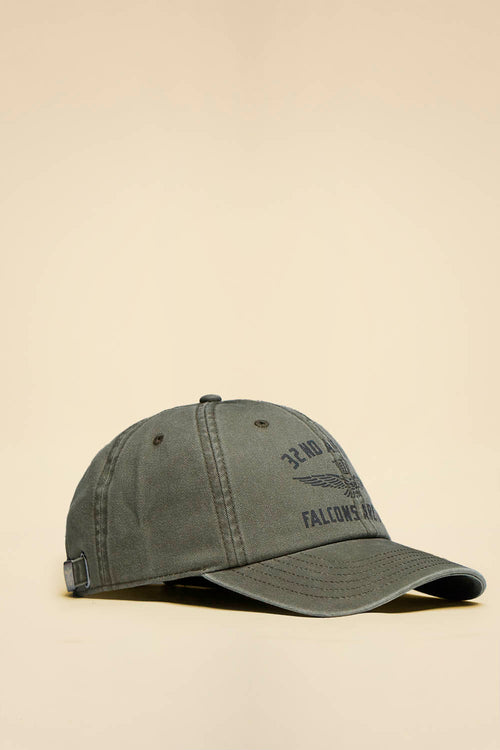 Cappello Uomo Aeronautica Militare verde baseball cotone regolabile
