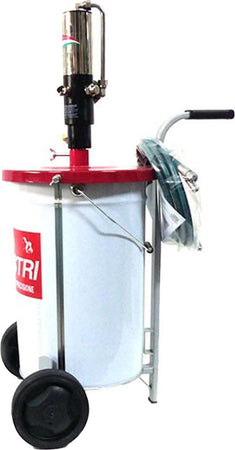 Aeropulsometro per grasso fusti 20/30 kg dispenser ad aria compressa 8 atm con carrello