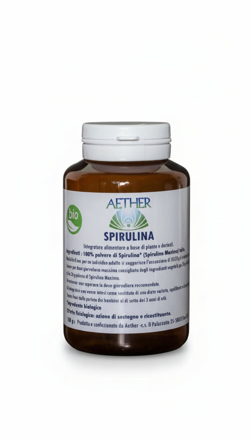 Aether-Spirulina-100%-Pura-Organica-Biologica-300-Compresse-Da-500-Mg