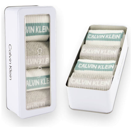 Calvin Klein donna pack 4 calze bianco grigio 701235385002801