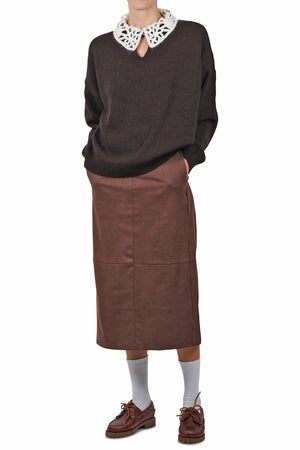 LA FEMME BLANCHE La Femme Blanche - Gonna - 461497 - Tabacco da donna