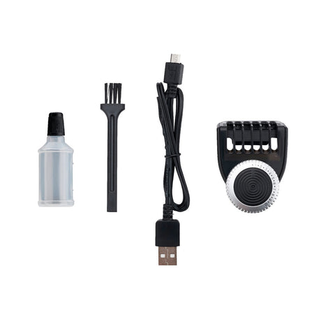 Tagliacapelli Ricaricabile Senza Filo 7W Nero, Lama Acciaio Inox, Pettine Regolabile 1–10 mm, Testina Rimovibile, USB, LED Carica