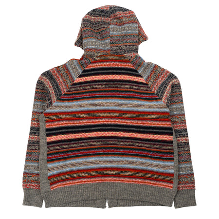 JUNYA WATANABE MAN Men's Shetland Wool Jacquard Hoodie in Multicolour da uomo