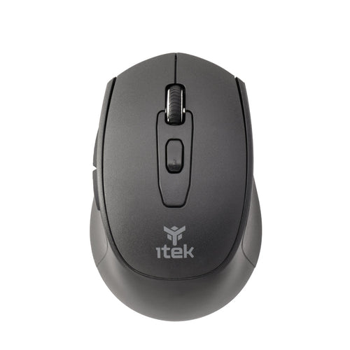 Mouse iTek CLK W24B - Wireless 2.4G & Bluetooth- Ottico- 1600 DPI- 6 Tasti Silent Switch- Ergonomico