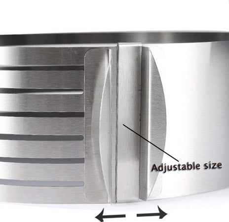 AFFETTATORTE TAGLIA AFFETTA TORTA REGOLABILE DA 16 20 CM STAMPO ANELLO ACCIAIO Casa e cucina/Teglie da forno e accessori per pasticceria/Accessori e utensili per pasticceria/Anelli per torte Trade Shop italia - Napoli, Commerciovirtuoso.it