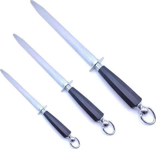 Affilatoio per coltelli da macellaio in acciaio con cerchio per appendere Casa e cucina/Utensili da cucina/Affilacoltelli/Affilacoltelli manuali La Zappa - Altamura, Commerciovirtuoso.it