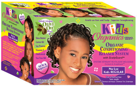 Africa’s Best Kids Organics Stiraggio per Capelli Regular Kit Condizionante per Capelli Afro Bambini