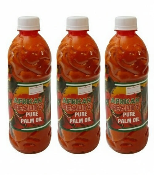 AFRICAN BEAUTY PURE RED PALMOIL OLIO DI PALMA ROSSO DA CUCINA 500 ML x 3 pz ECUADOR