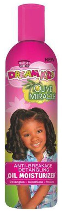 African Pride Dream Kids Olive Miracle Anti-Breakage Detangling Oil Moisturizer Olio per Capelli Bambini Anti-Rottura Idratante Districante Balsamo 236 Ml