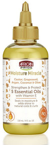 African Pride Moisture Miracle 5 Essential Oils 118 Ml Olio per Capelli Nutriente E Rigenerante