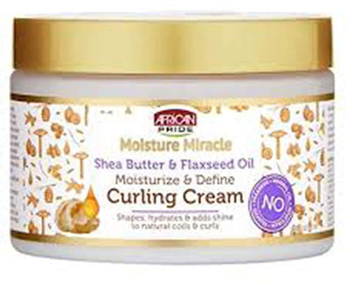AFRICAN PRIDE MOISTURE MIRACLE MOISTURIZE & DEFINE CURLING CREAM 12oz PER CAPELLI .
