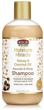 African Pride Moisture Miracle Shampoo Delicato per Capelli Crespi E Secchi 354 Ml