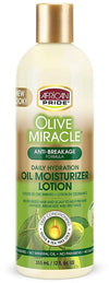 AFRICAN PRIDE OLIVE  MAXIMUM STRENGT. OIL MOISTURIZER LOTION 355ML PER CAPELLI .